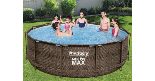 bestway steel pro max rattan 366 x 100 cm